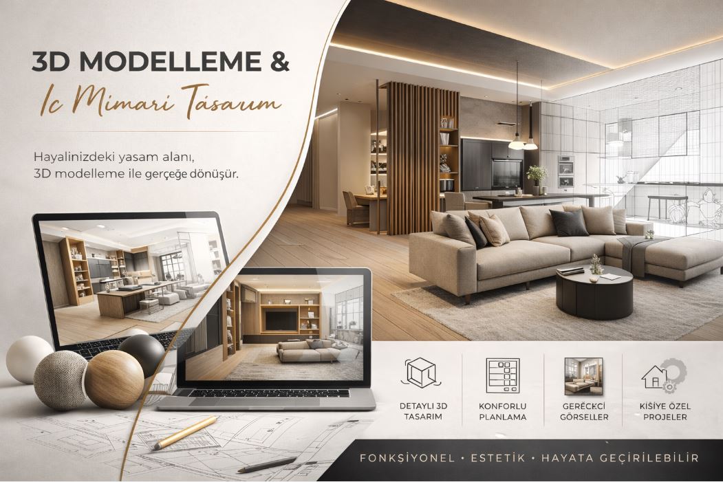 3D Modelleme ve İç Mimari Tasarım